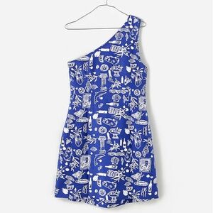 Madewell x Lisa Says Gah! One-Shoulder Mini Dress